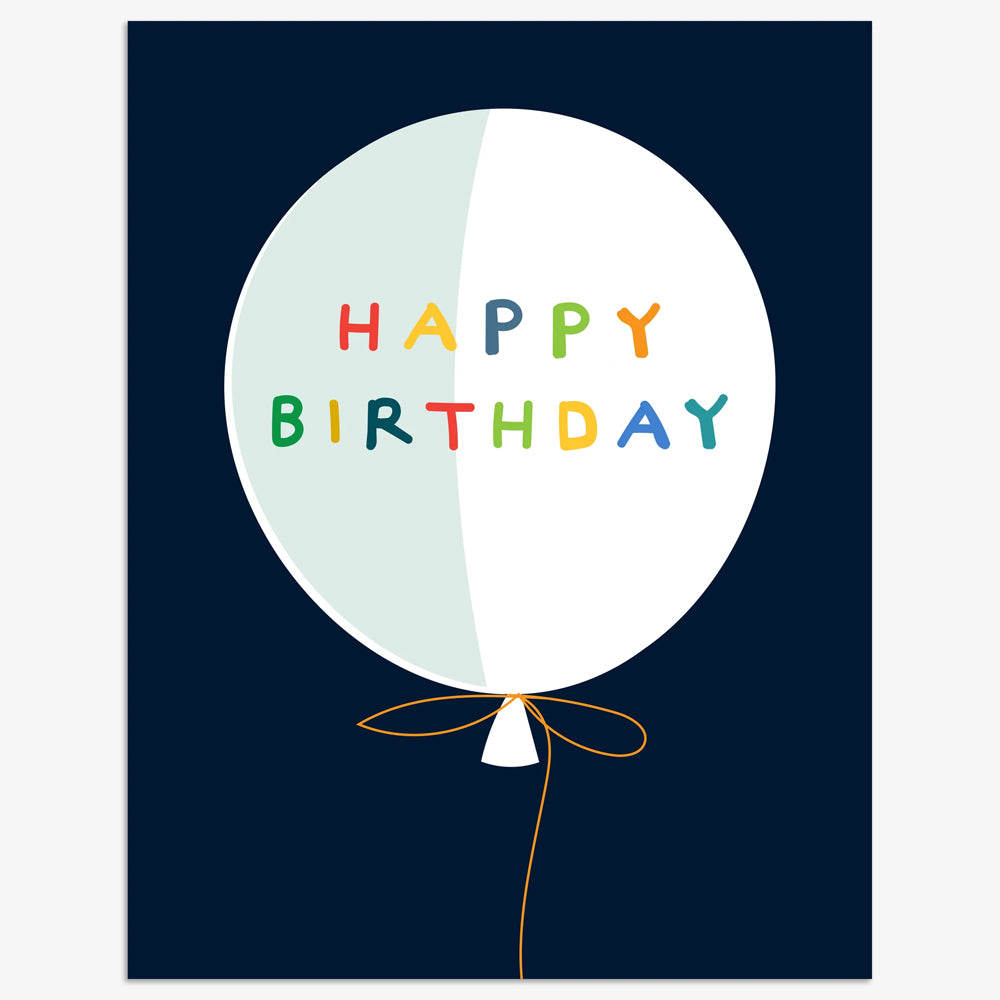 ‫כרטיס ברכה Happy Birthday -  בלון יום הולדת