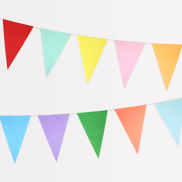 שרשרת דגלונים צבעוניים מנייר משי - meri meri