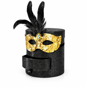 קופסא שחורה מנצנצת למשלוח מנות