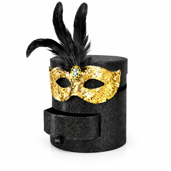 קופסא שחורה מנצנצת למשלוח מנות