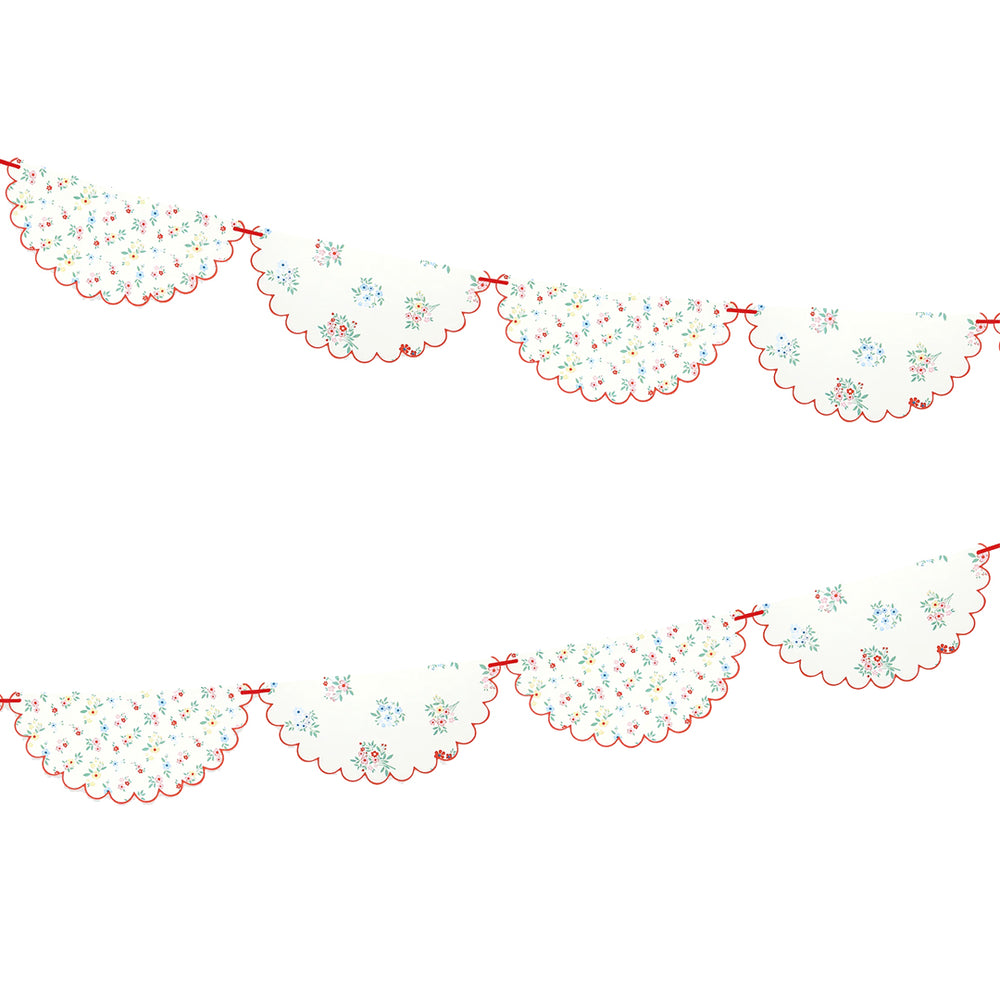 גרלנדת קישוט מנייר פרחים קטנים - meri meri