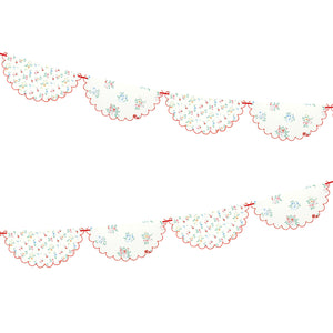 גרלנדת קישוט מנייר פרחים קטנים - meri meri