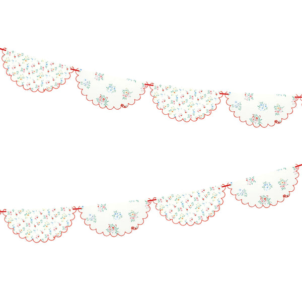 גרלנדת קישוט מנייר פרחים קטנים - meri meri