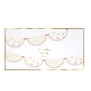 גרלנדת קישוט מנייר פרחים קטנים - meri meri