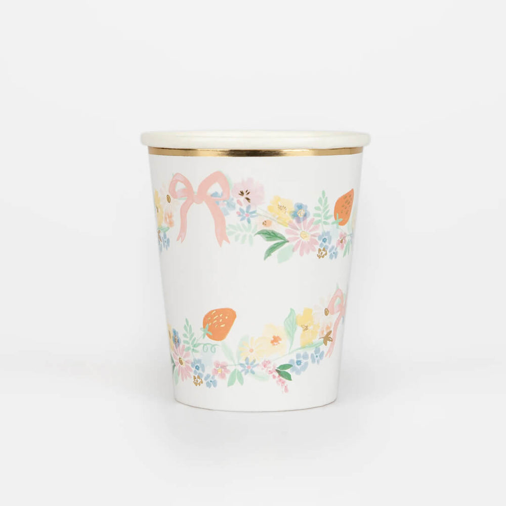 meri meri  -  כוסות נייר פרחים אלגנטים