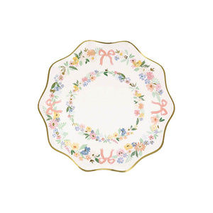 צלחות נייר קטנות פרחים אלגנטים - meri meri