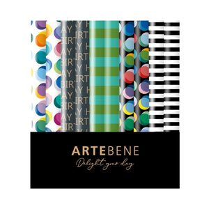 נייר אריזה פסים בעיצובים שונים 70*200 ס״מ - ARTEBENE