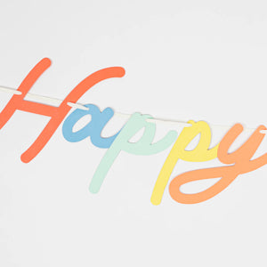 ‫שרשרת HAPPY BIRTHDAY צבעונית | Meri Meri
