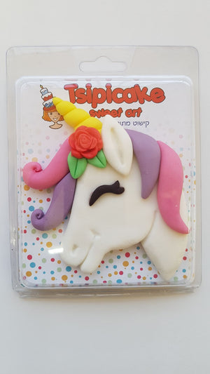 פסטל  | צבעוני קישוט בצק סוכר - חד קרן