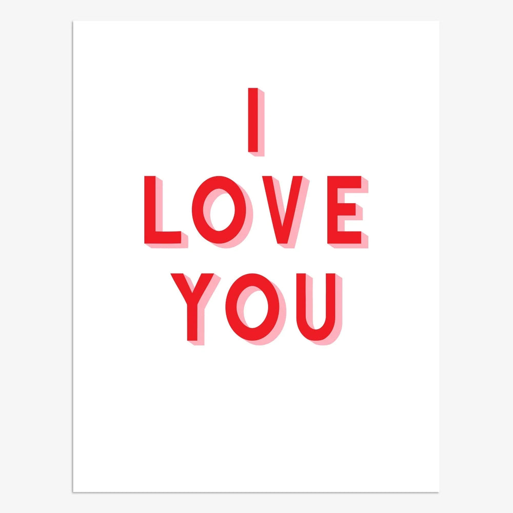 ‫כרטיס ברכה I LOVE YOU