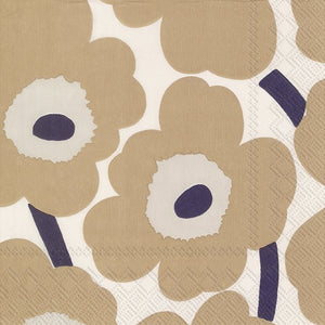 מפיות פרחים בצבע חאקי  marimekko