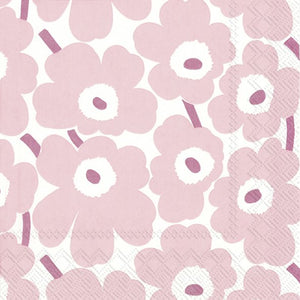 מפיות פרחים ורוד עדין marimekko