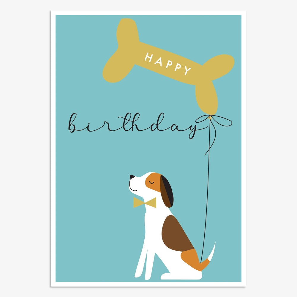 ‫כרטיס ברכה Happy Birthday - כלב מתוק