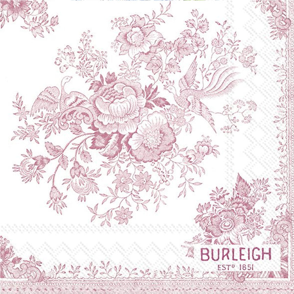 מפיות IHR פרחים ורודים וינטג' Burleigh