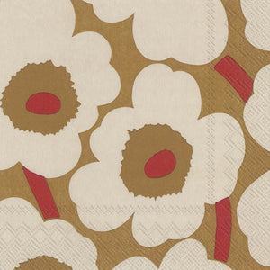 מפיות פרחים בצבע חרדל  marimekko