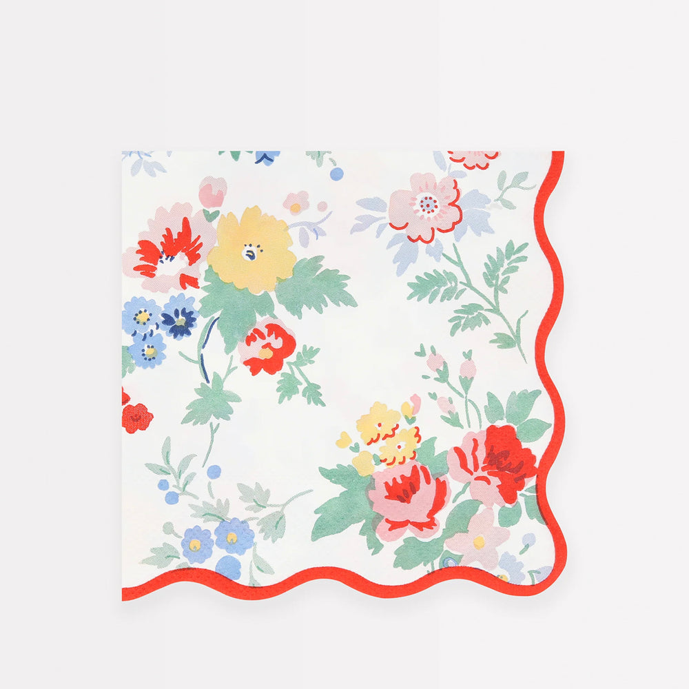 מפיות גדולות פרחים וינטג׳ - meri meri