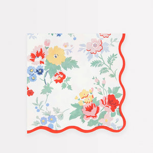 מפיות גדולות פרחים וינטג׳ - meri meri