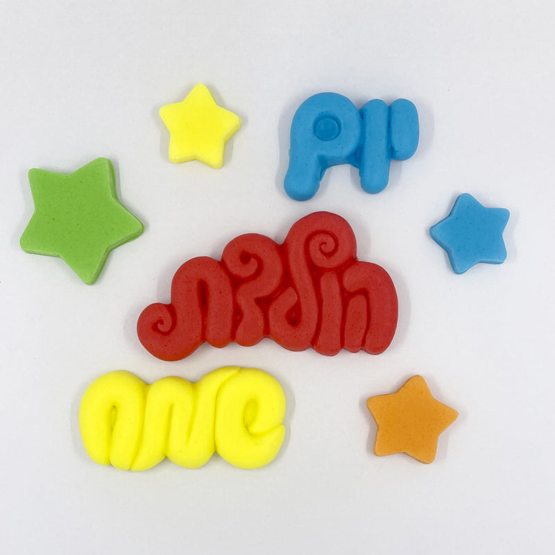 קישוט בצק סוכר -ערכת יום הולדת שמח