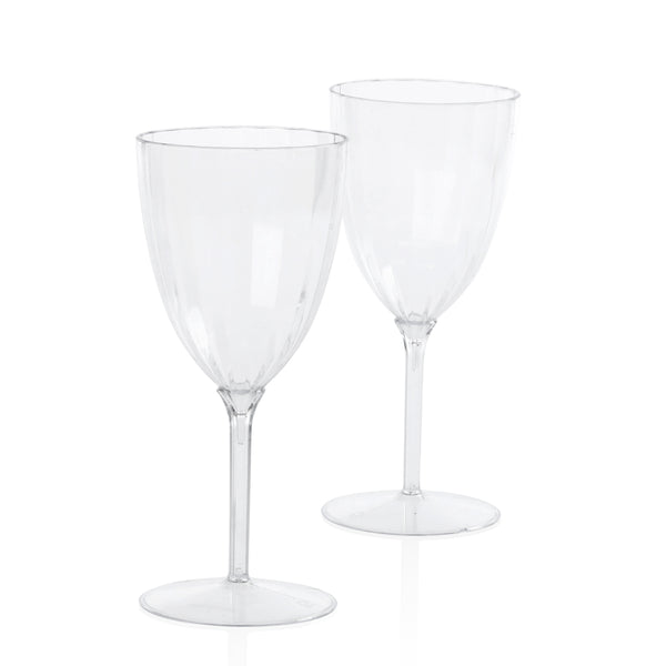 8 כוסות יין שקופות יוקרתיות רגל מחוברת