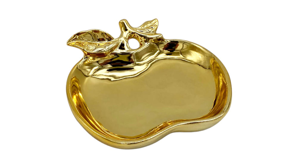 צלוחית קרמיקה זהב