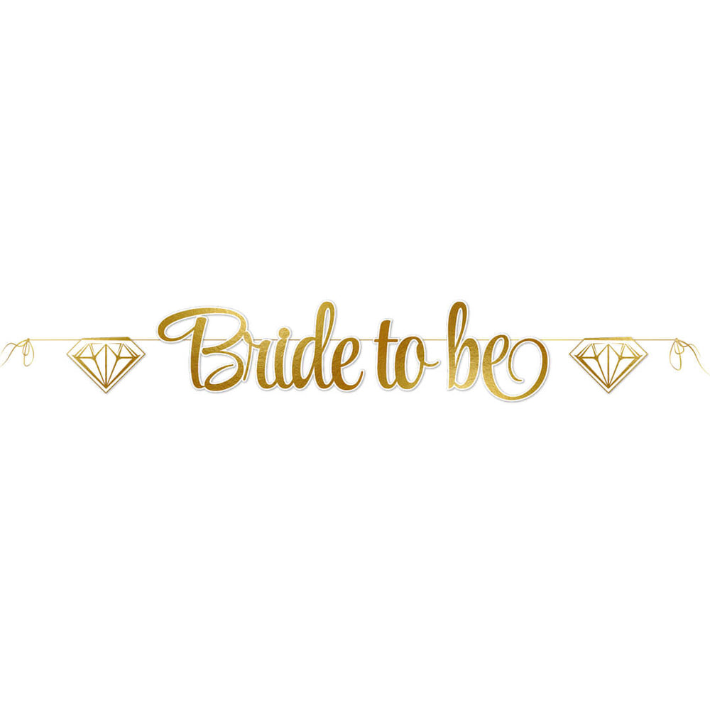 שרשרת אותיות bride to be בצבע זהב