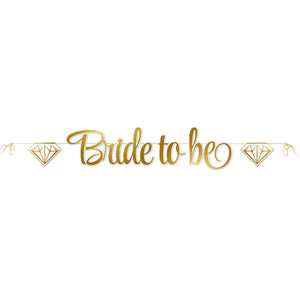 שרשרת אותיות bride to be בצבע זהב