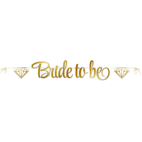 שרשרת אותיות bride to be בצבע זהב