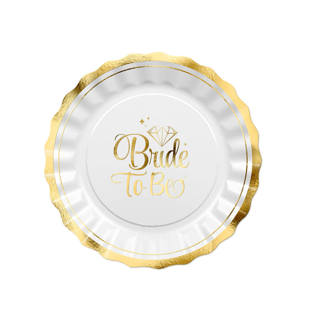 צלחות קטנות bride to be