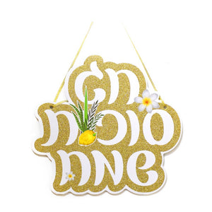 קישוט תלייה סוכות שמח זהב נצנץ