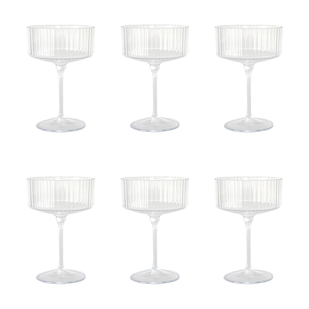 כוסות קוקטייל רגל מחוברת