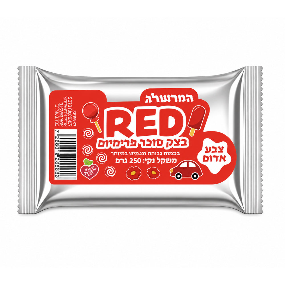 בצק סוכר טבעוני - אדום