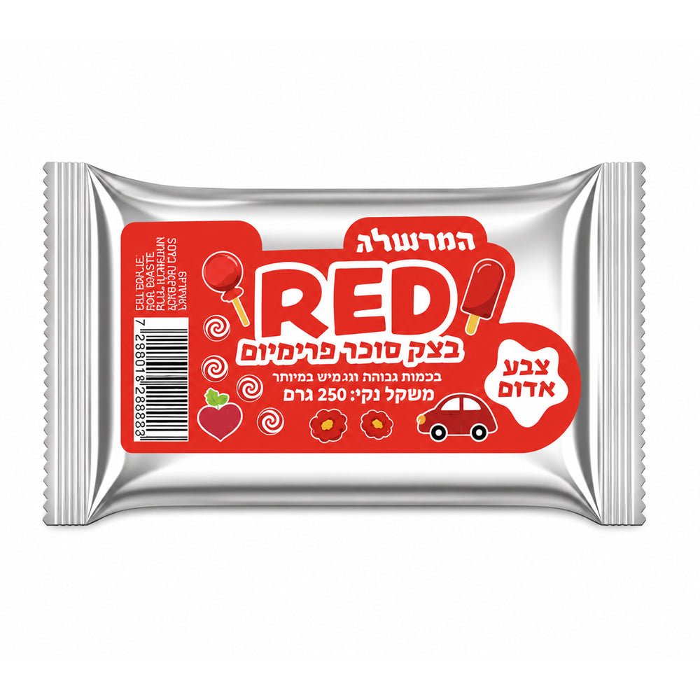 בצק סוכר טבעוני - אדום