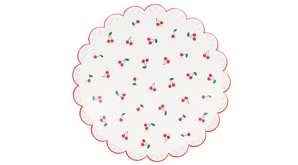 צלחות דובדבנים גדולה - meri meri