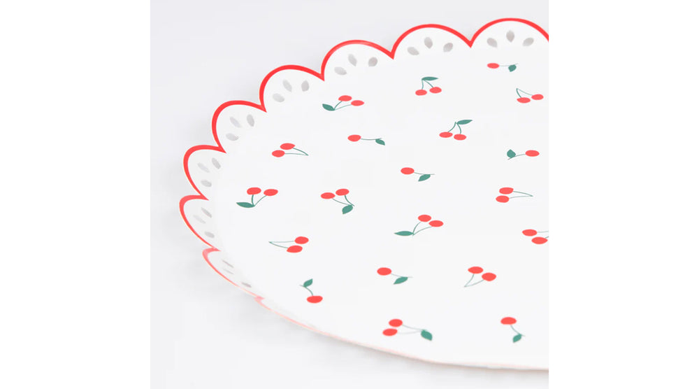 צלחות דובדבנים גדולה - meri meri