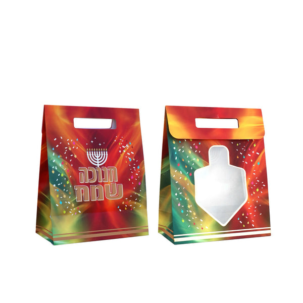 שקית נייר עם חלון בצורת סביבון