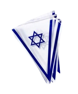 שרשרת דגלי בד ליום העצמאות - 4 מטר