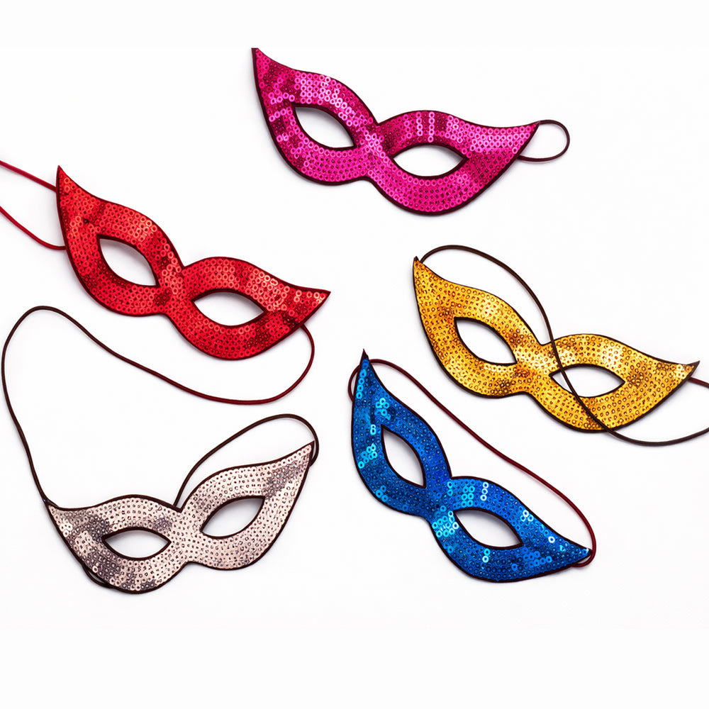 5 מסכות פייאטים עם גומי צבעוניות צבעים רנדומליים