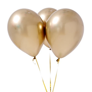 זר בלוני זהב כרום+ משקולת