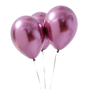 זר בלוני ורוד כרום+ משקולת