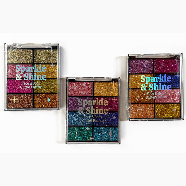 פלטת 8 גוונים גליטר לפנים