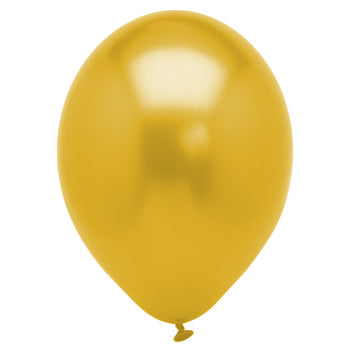 10 בלונים זהב מטאלי- ללא ניפוח