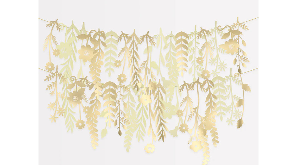 רקע פרחים מוזהב - meri meri