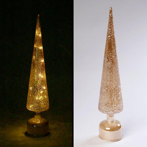 עץ אשוח מוזהב מאיר ומסתובב