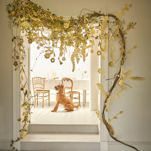 רקע פרחים מוזהב - meri meri