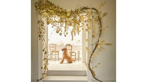 רקע פרחים מוזהב - meri meri