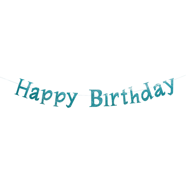 שרשרת Happy Birthday ירוק מנטה נוצץ