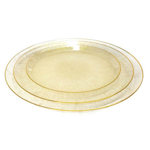 צלחות בינונית אייס קשיחה זהב עם נצנצים