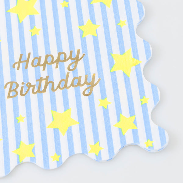 מפיות קטנות כוכב צבעוני Happy Birthday - Meri Meri