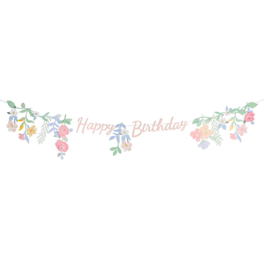 גרלנדת Happy Birthday פרחונית - Meri Meri