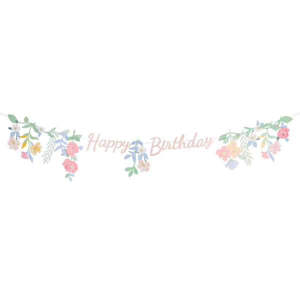 גרלנדת Happy Birthday פרחונית - Meri Meri